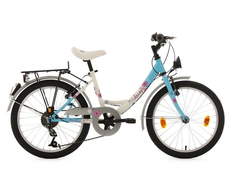 DaCapo Kinderfahrrad 6 Gänge Mädchenfahrrad Florida 20 Zoll blau