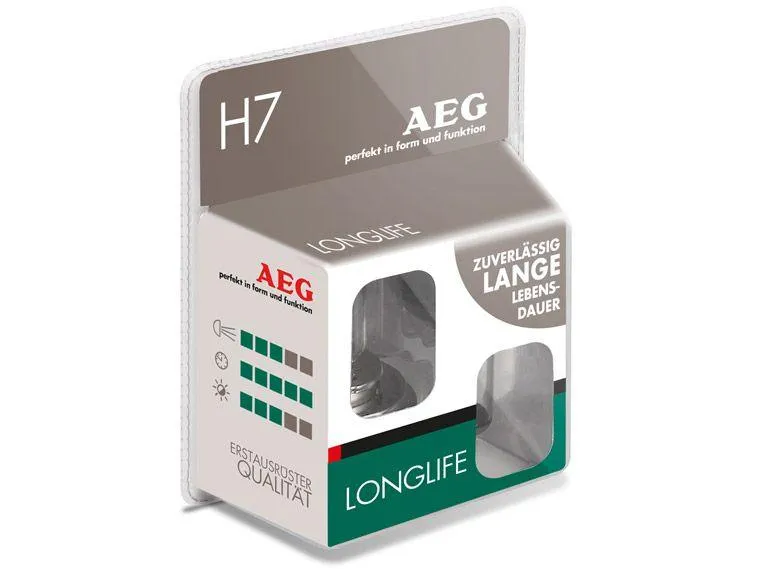 AEG Glühlampe Longlife H7, 55 W, 2er Set