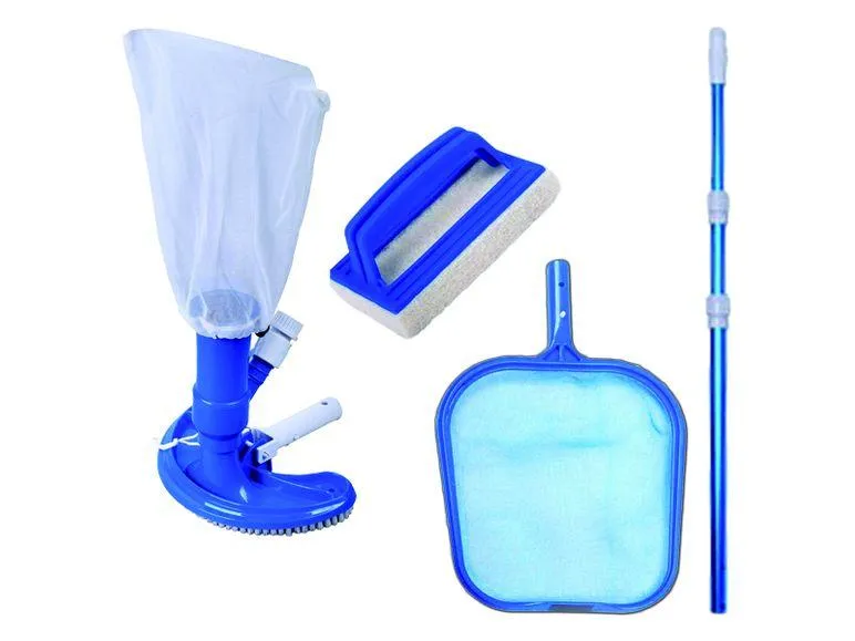 MAUK Pool Reinigungsset (kleiner-mittlere Pools) mit Stange