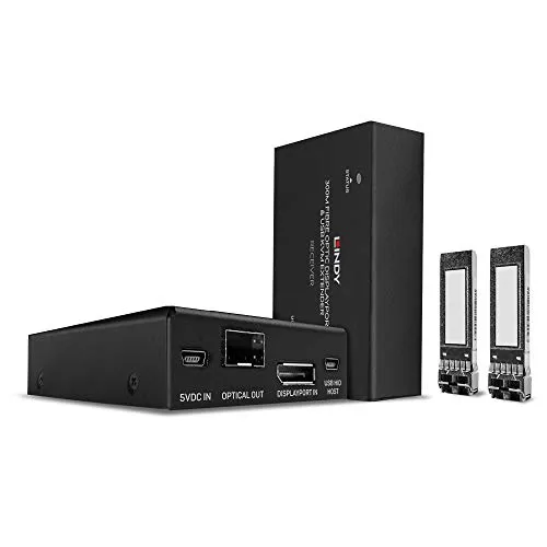 LINDY 300m Fibre Optic DisplayPort 1.2 & USB KVM Extender 2