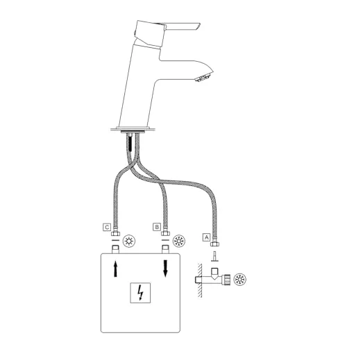 Lomadox Niederdruck-Waschbeckenarmatur UC 3