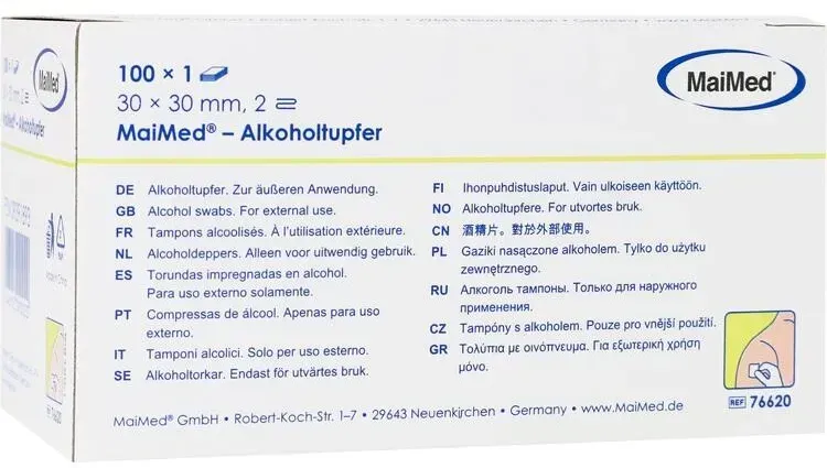 Maimed Alkoholtupfer 30x30mm