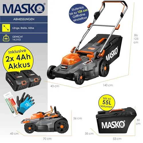 MASKO Akku Rasenmäher 4