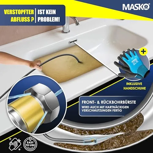 MASKO Rohrreinigungsschlauch Set 5