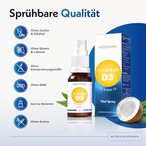 Mediakos Vitamin D3 4000 I.E. 2