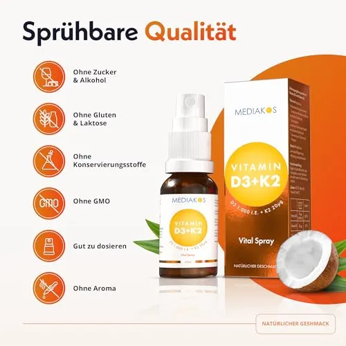Mediakos Vitamin D3 + K2 2
