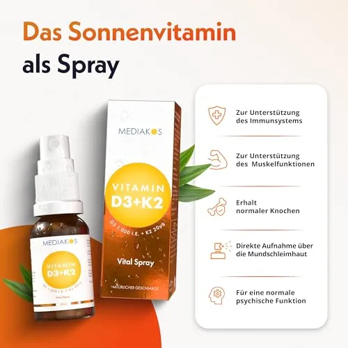 Mediakos Vitamin D3 + K2 3