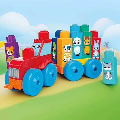 Mega Bloks BAU-und-Lern-Tier-Traktor 2