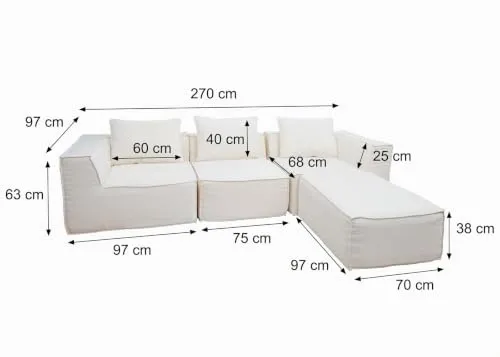 Mendler L-Sofa HWC-O54 2