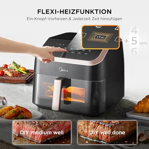 Midea Heißluftfritteuse XXL AirFryer 4