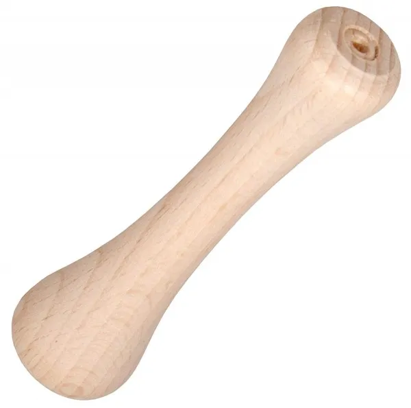 Mörser mit Stößel aus Holz hoch 2