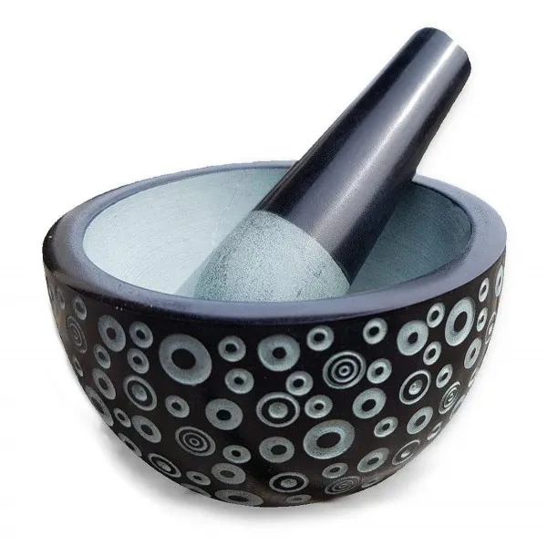 Mörser mit Stößel aus Stein