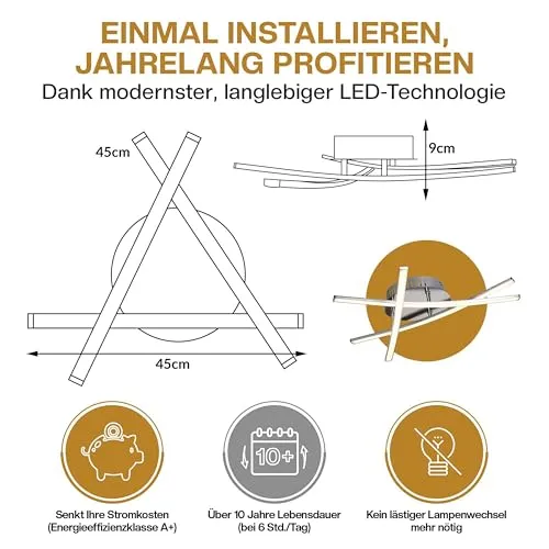 Monzana Deckenlampe 3 Flammig 5
