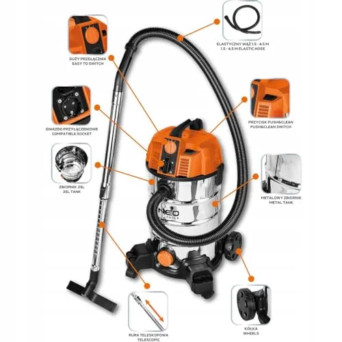 NEO TOOLS Nass-Trockensauger 2