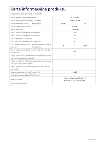 Nexen Roadian CT8 2
