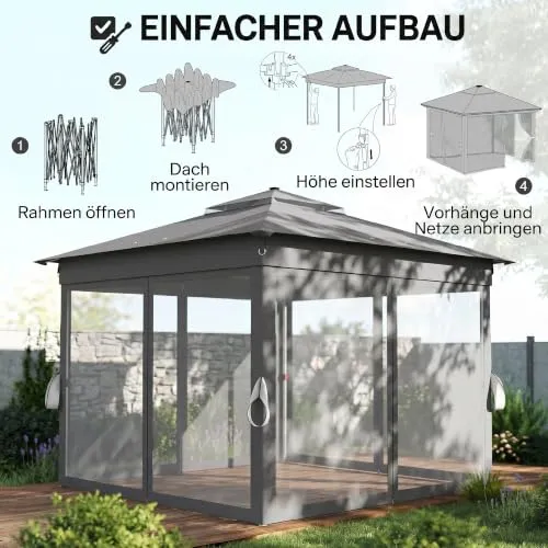 Outsunny Faltpavillon UC 7