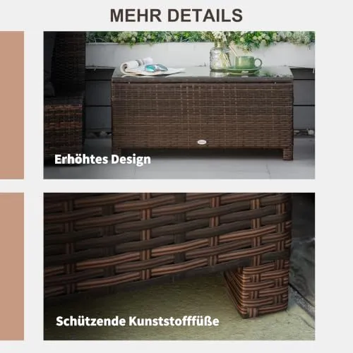 Outsunny Garten Beistelltisch 4