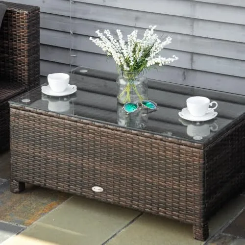 Outsunny Garten Beistelltisch 6