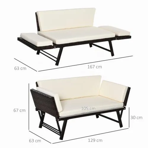 Outsunny Gartensofa 3