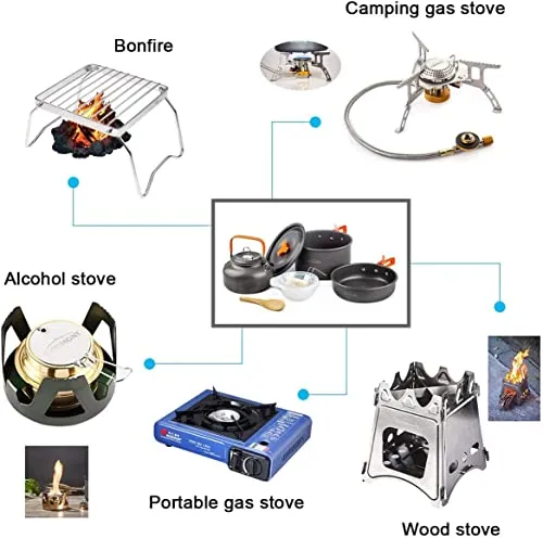 OVERMONT Camping Kochgeschirr Set 3