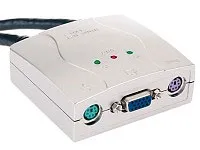 Pearl PS/2-Audio-Umschalter mit Datenlinkfunktion für 2PCs