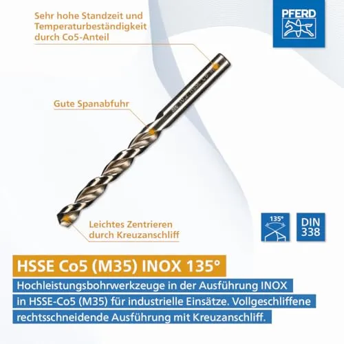 PFERD Spiralbohrer-Set INOX 3