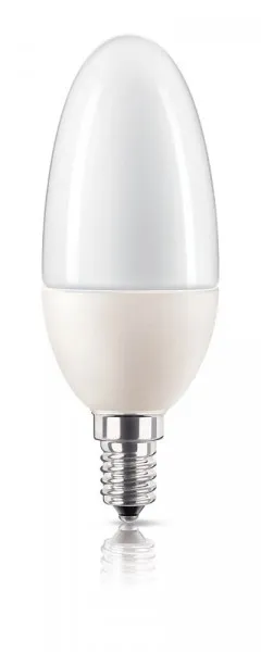 Philips Softone Energiesparlampe in Kerzenform 8 W (40 W) E14-Sockel Warmweiß