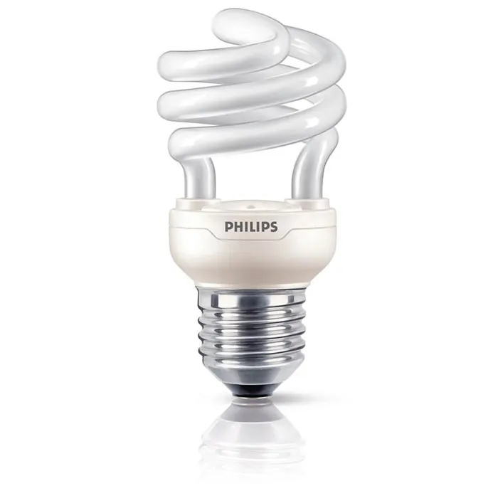 Philips Tornado Spiralförmige Energiesparlampe, 12W (60 W), warmweiß, mit E27-Sockel