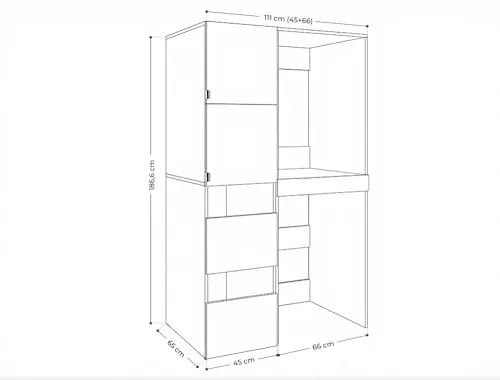PLATAN ROOM Hochschrank 3