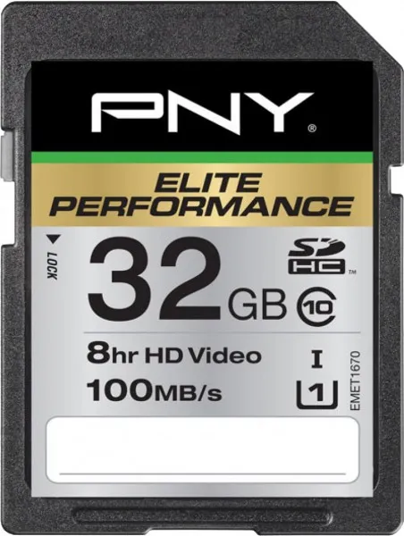 PNY Elite Performance SDHC SDXC Klasse 10 UHS-1 90MB/s