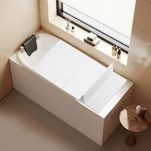 POTYYH Faltbare PVC Badewannenabdeckung 5