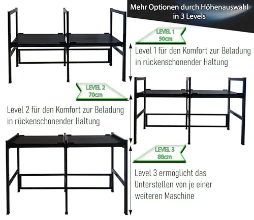QUICK STAR Doppel Waschmaschinenregal 3