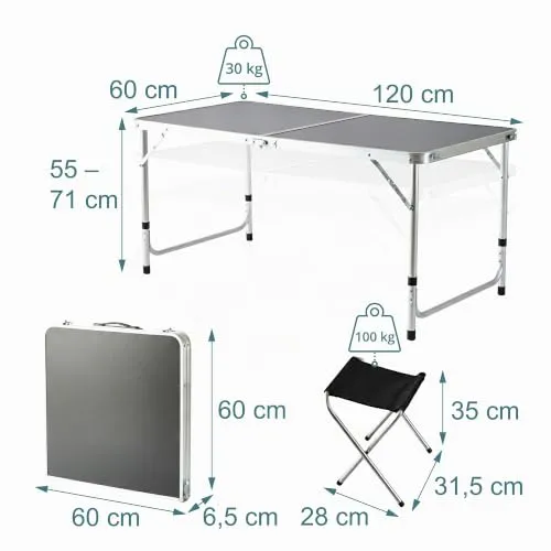 Relaxdays Campingtisch UC 2