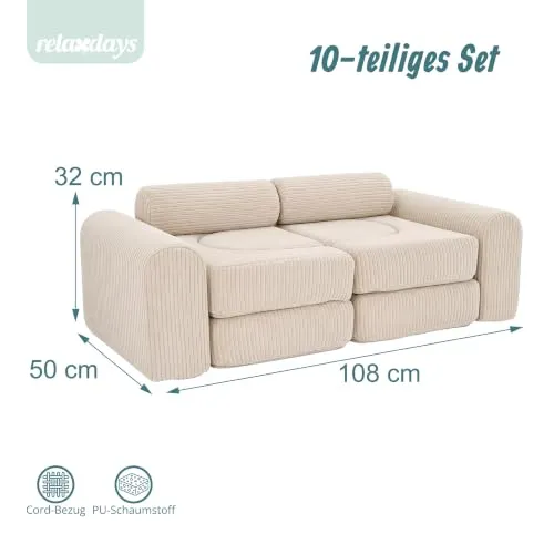 Relaxdays Kinder-Spielsofa 2