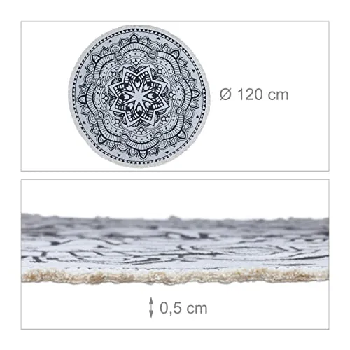 Relaxdays Mandala-Teppich 3