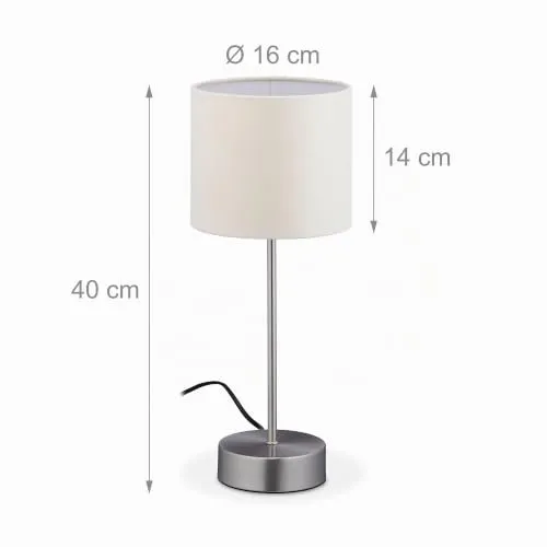 Relaxdays Nachttischlampe Touch 3