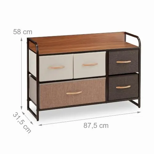 Relaxdays Schubladenschrank UC 3