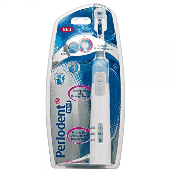 Rossmann Perlodent med Akku-Zahnbürste mit Timer