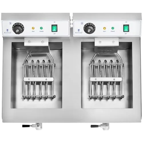 Royal Catering Doppel-Elektro-Fritteuse 2
