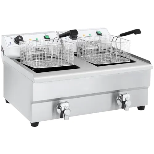 Royal Catering Doppel-Elektro-Fritteuse 5