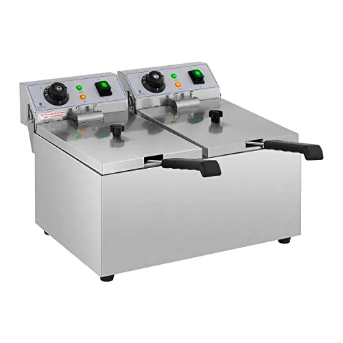 Royal Catering Elektro-Doppel-Fritteuse 2
