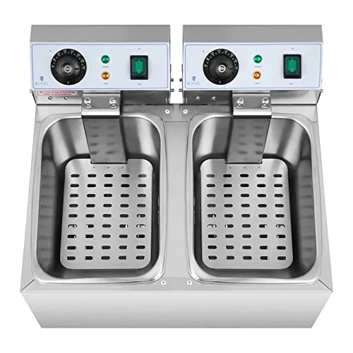 Royal Catering Elektro-Doppel-Fritteuse 4