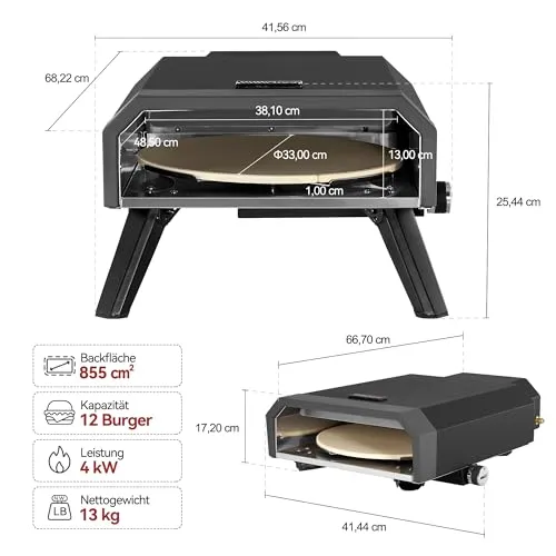 Royal Gourmet Gas Pizzaofen UC 3