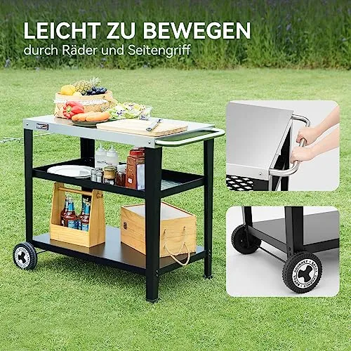 Royal Gourmet Servierwagen 3-Etagen 5