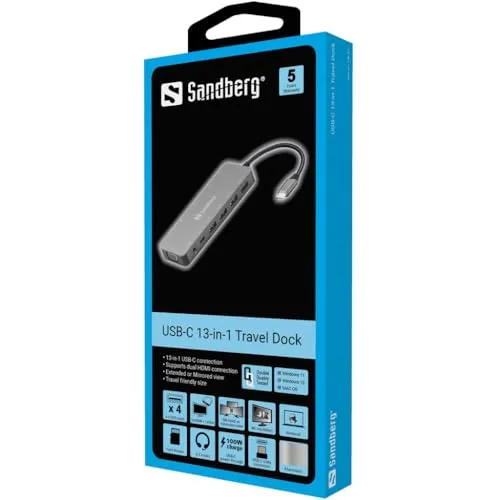 Sandberg USB-C 13-in-1 Travel Dock 3