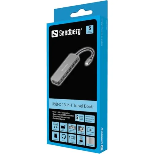 Sandberg USB-C 13-in-1 Travel Dock 6