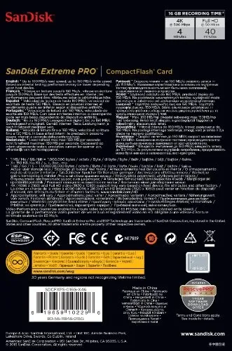 Sandisk Extreme Pro CF 160MB/s UDMA 7 4