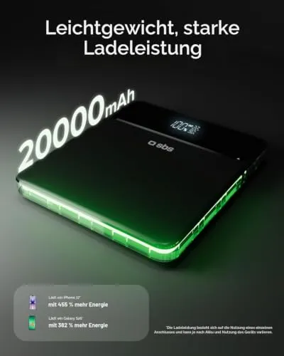 SBS PowerBank Laptop 20K Slim 3
