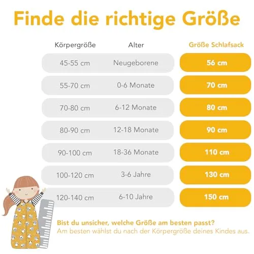 schlummersack Baby Kinder Schlafsack Ganzjahr 130 cm 5