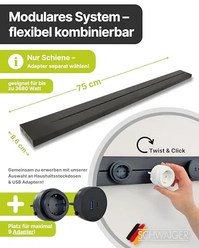 SCHWAIGER Steckdosenleiste 2